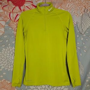 Nike Highlighter Yellow Green Half Zip Top Medium